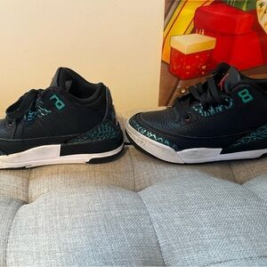 Kids Black and Teal Sneakers